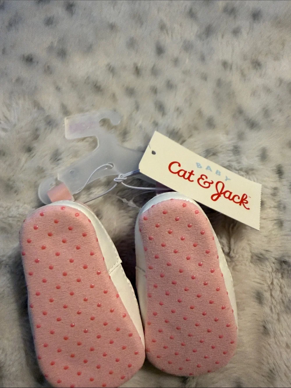 Cat & Jack Pink Floral Perforated Slip-On Baby Shoes